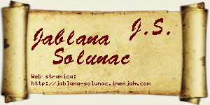 Jablana Solunac vizit kartica
